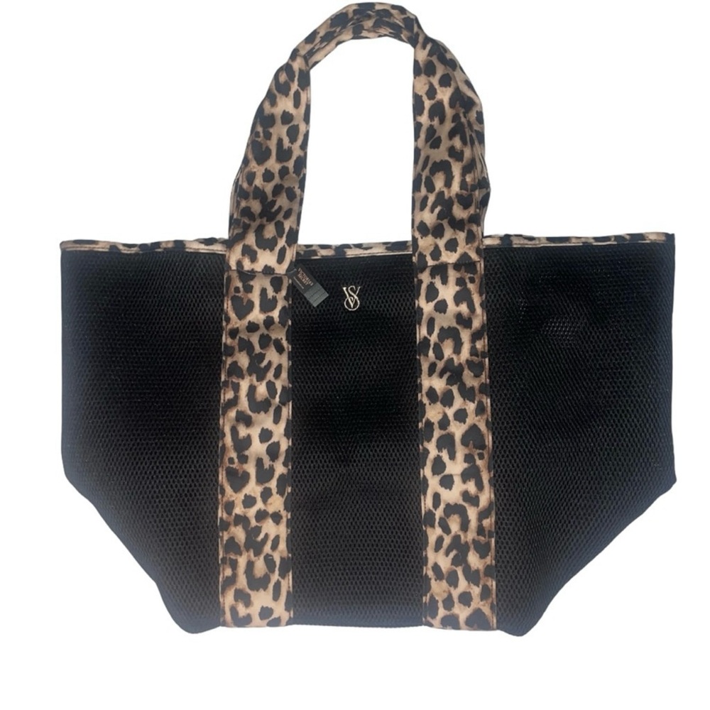 Stylish Leopard Print Black Tote Bag